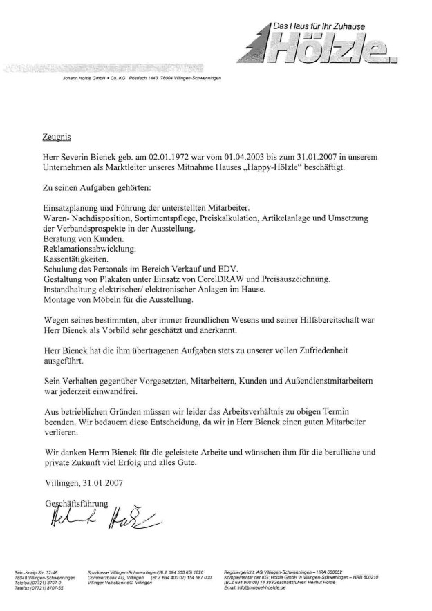 Filialleiter im Einzelhandel – Einrichtungen